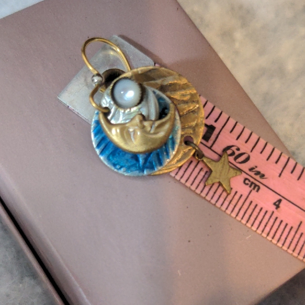 Gold and Blue Moon and Star Jewelry Set - Picture 4 of 4